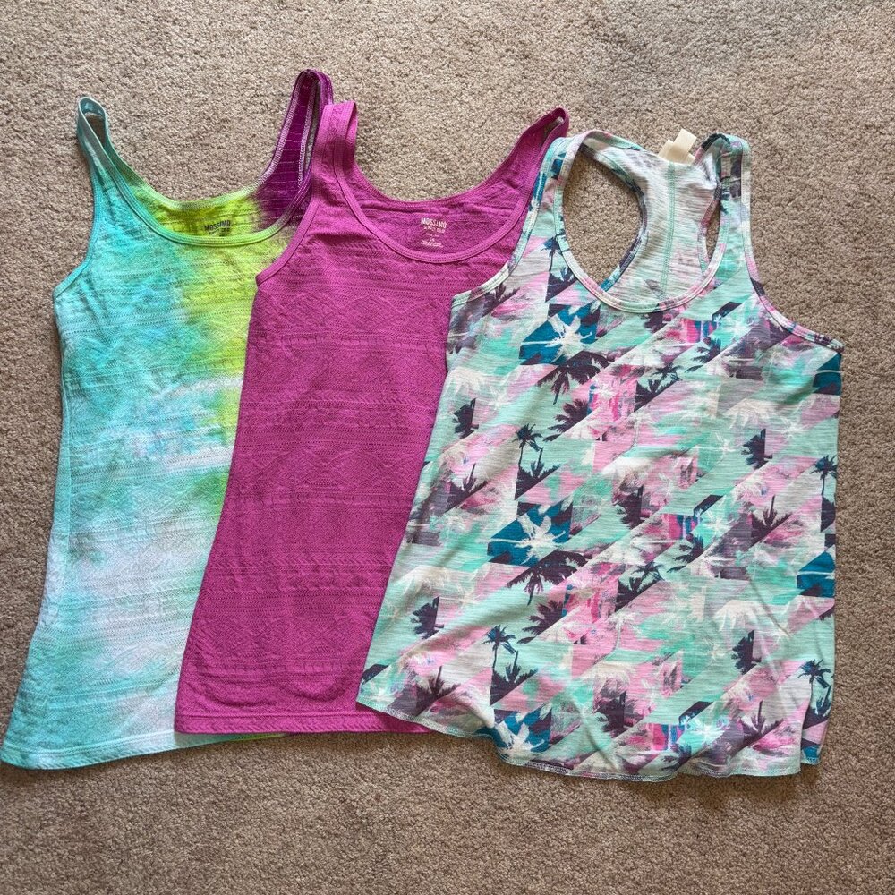 Bundle of 3 Mossimo Colorful Tank Tops M